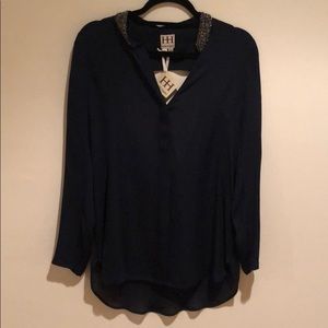 Haute Hippe Embellished Blouse